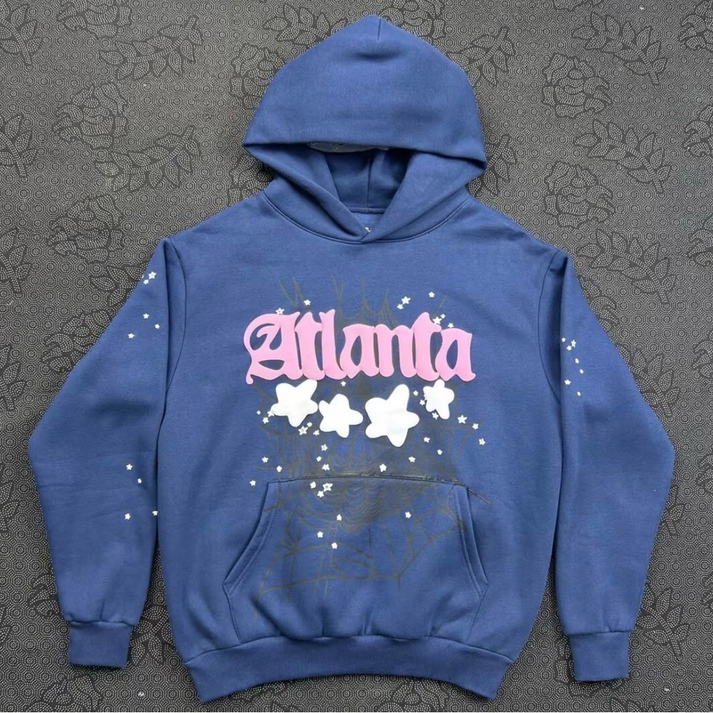 Blue Atlanta spider hoodie